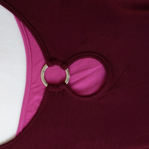 Susan Graver Style Two Tone O-Ring Insert Top M - Picture 5 of 10